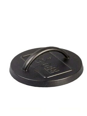 Lodge 6.25-in. Pre-Seasoned Cast Iron Burger Press New